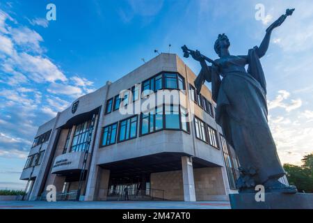Bratislava (Pressburg): Errichtung des Nationalrates der Slowakischen Republik in , Slowakei Stockfoto