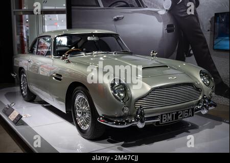 Classic 1964 James Bond Aston Martin DB5 Stockfoto