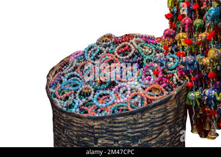 Handwerk und Hobby. Weben und Sticken mit Perlen und Perlen Stockfoto