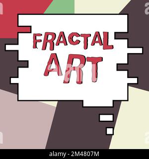 Inspiration mit dem Schild „Fractal Art“. Geschäftsidee der Ort oder Abschnitt einer Website, der für öffentliche Diskussionen genutzt wird Stockfoto