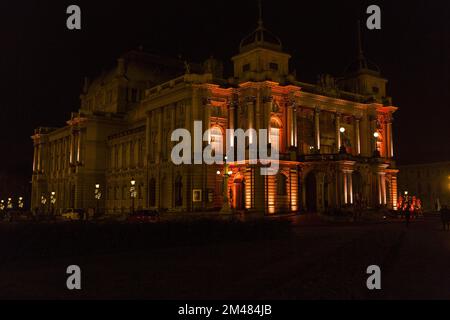 Kroatisches Nationaltheatergebäude in Zagreb Stockfoto