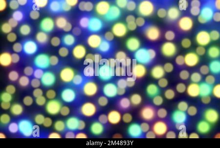 Blurry Christmas lights out des Fokus Hintergrund. Stockfoto