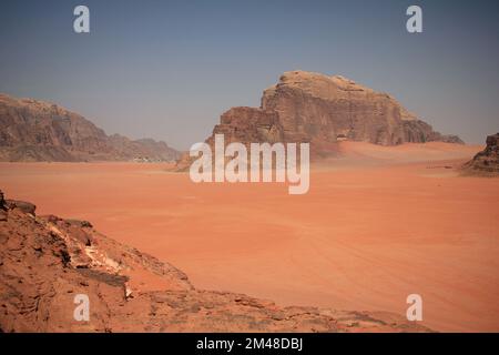 Wüste in Wadi Rum, Jordanien Stockfoto