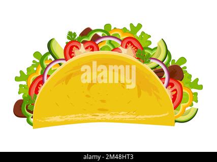 Tacos. Traditionelles mexikanisches Fast Food. Stock Vektor