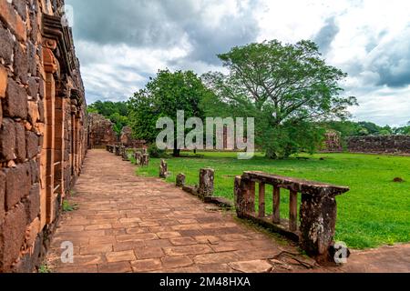 Ruinas de San Ignacio Mini in Argentinien Stockfoto