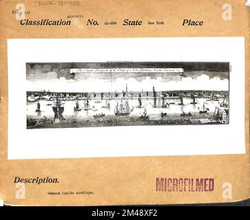 Der Smith Prospect der Stadt New York in Nordamerika. Originalüberschrift: The Smith Prospect of the City of New York in North America - The London Magazine oder Gentleman's Monthly Intelligencer - S. 401 - Vol. 30 - 1761. (Eingraviert für London Magazine 1761). Bundesstaat New York. Stockfoto