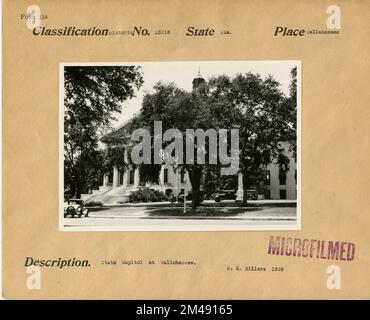 State Capitol in Tallahassee. Originaltitel: State Capitol in Tallahassee. J. K. Hillers 1929. Staat: Florida Ort: Tallahassee. Stockfoto