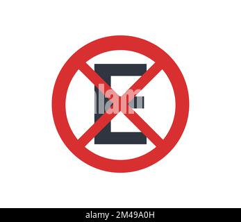 Symbol „nicht parken“ oder „Stopp“. Verkehrssignalvektor. Stock Vektor