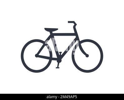 Isoliertes einfarbiges Fahrrad-Symbol. Flacher Konstruktionsvektor. Stock Vektor
