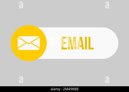 E-Mail-Schaltfläche. Schaltfläche zum Senden einer E-Mail. Stock Vektor