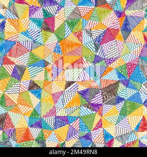 Niedriger Hintergrund für Polyskizzen. Erstaunliches quadratisches Muster. Trendiger abstrakter Hintergrund. Vektordarstellung. Stock Vektor