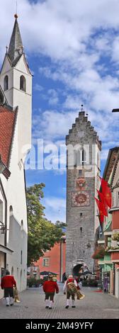 Sterzing. Der Zwölferturm in der Altstadtstraße im historischen Zentrum. . Stockfoto