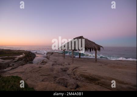 Die Surfbude am Windansea Beach in La Jolla, Kalifornien Stockfoto