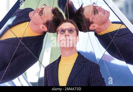 PA REVIEW OF THE YEAR 2022 File photo dated 26/04/22 - Benedict Cumberbatch besucht den Doctor Strange and the Multiverse of Madness Fotoanruf am Trafalgar Square, London. Ausgabedatum: Dienstag, 20. Dezember 2022. Stockfoto