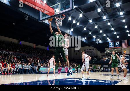 Dezember 18 2022 Moraga, CA USA Der Colorado State Guard John Tonje (1) fährt während des NCAA Männer Basketballspiels zwischen Colorado State Rams und den Saint Mary's Gaels zum Basketball. Colorado State schlägt Saint Mary's 62-60 im University Credit Union Pavilion Moraga Calif Thurman James/CSM Stockfoto