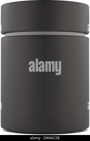 Schwarzes Röhrenmodell isoliert auf weißem Hintergrund Stock Vektor