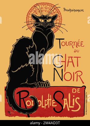 Prochainement, Tournée du Chat Noir de Rodolphe Salis von Théophile Alexandre Steinlen (1859-1923). Poster wurde 1896 in Frankreich veröffentlicht. Stockfoto