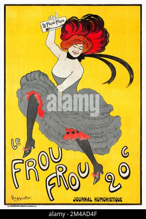 Le Frou Frou 20". Journalhumoristique von Leonetto Cappiello (1875-1942). Poster wurde 1900 in Frankreich veröffentlicht. Stockfoto