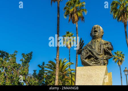 Sevilla, Spanien, 10. März 2022. Denkmal für den Flamenco-Sänger Antonio Mairena in Sevilla, Spanien. Stockfoto