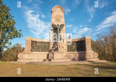 Vicksburg, USA – 1. Dezember 2022: Missouri Memorial und Missouri Monument für Soldaten der Union und der Konföderierten im Vicksburg-Nationalpark Stockfoto