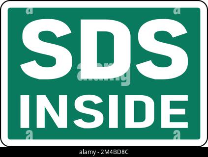 Symbol-SDS-Innensymbol auf weißem Hintergrund Stock Vektor