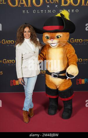 Sänger Rosario Flores beim FotoCall-Film El Gato con Botas: El ultimo deseo in Madrid am Dienstag, den 20. Dezember 2022. Kredit: CORDON PRESS/Alamy Live News Stockfoto