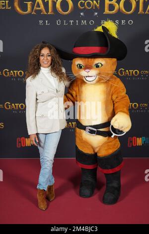 Sänger Rosario Flores beim FotoCall-Film El Gato con Botas: El ultimo deseo in Madrid am Dienstag, den 20. Dezember 2022. Kredit: CORDON PRESS/Alamy Live News Stockfoto