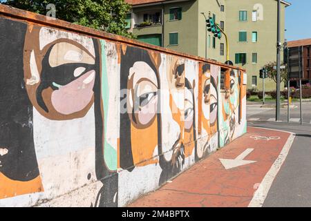 Wandmalereien im Viertel Quarto oggiaro, mailand, italien Stockfoto