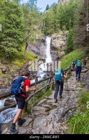 saent-Wasserfälle, Rabbi-Tal, italien Stockfoto