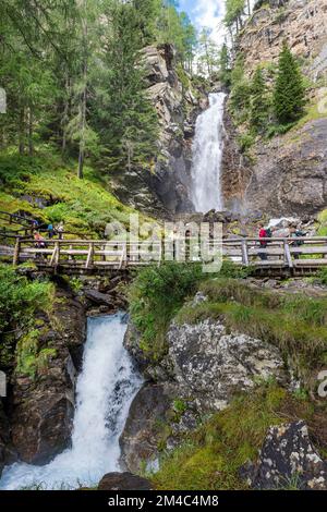 saent-Wasserfälle, Rabbi-Tal, italien Stockfoto