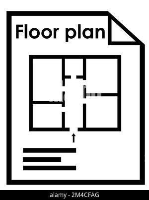 Bilder des Hotellogos. Schwarzes Linien-Symbol für Haus. Symbol Grundriss. Beliebtes Medienelement. Immobiliensymbol. Stockfoto