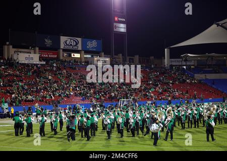 North Texas Mean Green spielt in der Halbzeit des Footballspiels der Frisco Bowl 2022 im Toyota Stadium am Samstag, den 17. Dezember 2022, Stockfoto