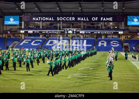 North Texas Mean Green spielt in der Halbzeit des Footballspiels der Frisco Bowl 2022 im Toyota Stadium am Samstag, den 17. Dezember 2022, Stockfoto