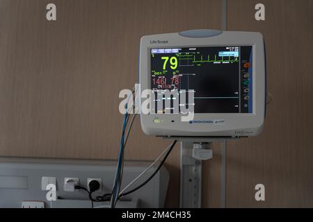 Herzmonitor für Patienten mit hartherzchirurgischen Eingriffen Stockfoto