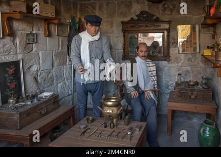 Anatolisches traditionelles Kunsthandwerk im Stadtteil Battalgazi der Provinz Malatya, Ostanatolien der Türkei Stockfoto