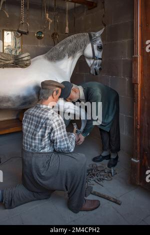 Anatolisches traditionelles Kunsthandwerk im Stadtteil Battalgazi der Provinz Malatya, Ostanatolien der Türkei Stockfoto