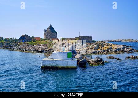 Auf den Ertholmen-Inseln, Frederiksö und Christiansö, Ertholmene, Dänemark. Stockfoto