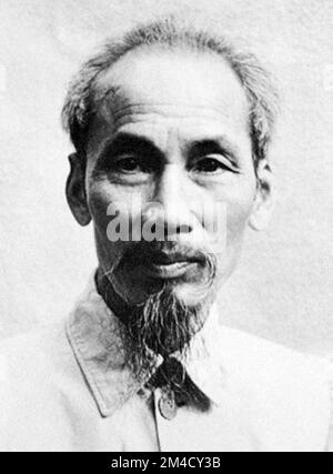 Ho-Chi-Minh. Portrait des vietnamesischen Revolutionärs und Staatsmanns, Hồ Chí Minh (geboren: Nguyễn Sinh Cung:1890-1969) Stockfoto