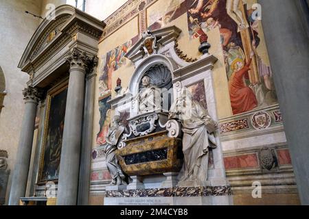 Grab von Galileo Galilei (Astronom, Physiker, Ingenieur), Basilika di Santa Croce, Basilika des Heiligen Kreuzes, Florenz, Toskana Stockfoto