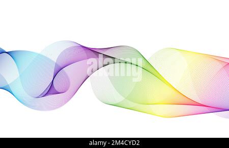 Regenbogenlinien-Wellenhintergrund. Stockfoto