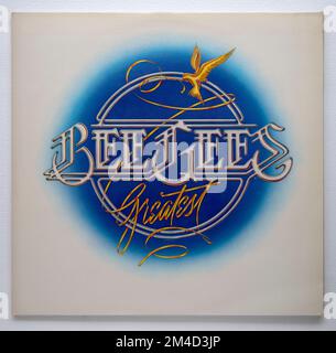 LP Cover von Bee Gees Greatest, ein zusammengestelltes Album über ihre Arbeit von 1975 bis 1979, das 1979 veröffentlicht wurde Stockfoto