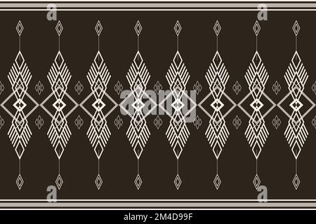 Geometrisches ethnisches Muster nahtloser Mustervektor. Stil ethnische abstrakte Geometrie zweifarbiges Textil. Muster für Stoff, Hintergrund, Winter, Kissen. Stock Vektor