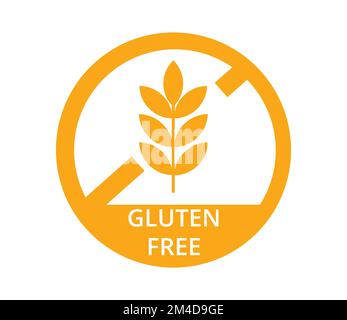 Glutenfreies Symbol. Konzept von Verpackung und Lieferung. Stock Vektor