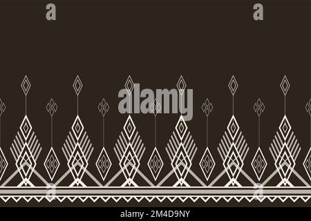 Geometrisches ethnisches Muster nahtloser Mustervektor. Stil ethnische abstrakte Geometrie zweifarbiges Textil. Muster für Stoff, Hintergrund, Winter, Kissen. Stock Vektor
