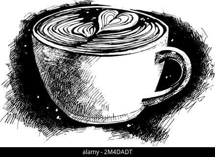 Skizzieren Sie die Kaffeetasse. Von Hand Gezeichnet. Vektorgrafik. Stock Vektor