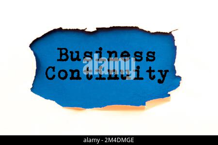 Papier mit den Worten „BCP Business Continuity Plan“. Stockfoto