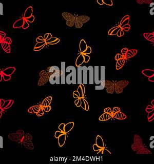 Sommer Schmetterling Nahtloses Tierlinienmuster zum Einpacken von Papier und Kinderbekleidung Druck und Stoffe und Bettwäsche sowie festliche Verpackung. Hoch Stockfoto