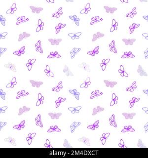Sommer Schmetterling Nahtloses Tierlinienmuster für Geschenkpapier und Kinderbekleidung Druck und Stoffe Stockfoto