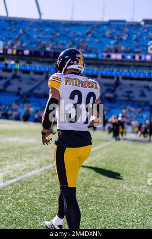 Charlotte, NC, USA. 18.. Dezember 2022. Pittsburgh Steelers Safety Minkah Fitzpatrick (39) vor dem NFL-Kampf gegen die Carolina Panthers in Charlotte, NC. (Scott Kinser/Cal Sport Media). Kredit: csm/Alamy Live News Stockfoto