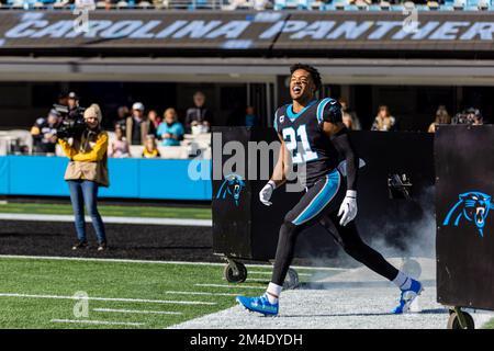 Charlotte, NC, USA. 18.. Dezember 2022. Carolina Panthers Safety Jeremy Chinn (21) spielt in Charlotte, NC, die NFL gegen die Pittsburgh Steelers. (Scott Kinser/Cal Sport Media). Kredit: csm/Alamy Live News Stockfoto